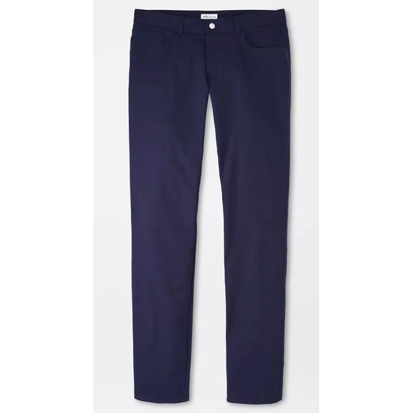 Peter Millar Crown Sport Men Sz 33x32 Performance Five-Pocket Pant Navy Blue NWT